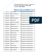 BACHELOR SELECTION FRST ROUND DSM Min