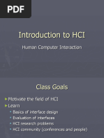 Introduction To HCI