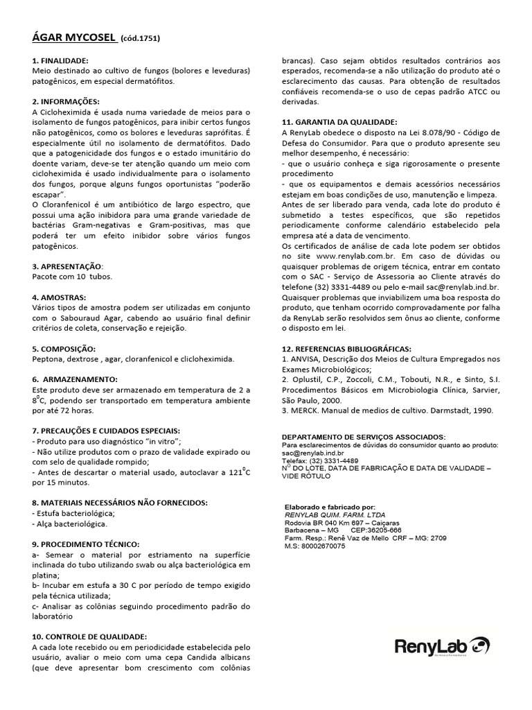 ágar Mycosel Pdf