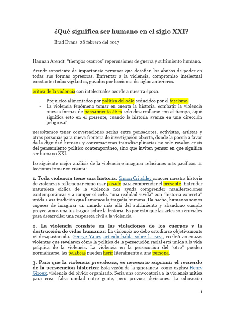 2.1. Que Significa Ser Humano | PDF | Ciencias sociales | Política