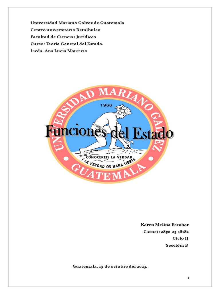 Funciones Del Estado. PDF