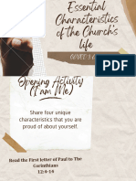 Essential Characteristics of The Churchs Life