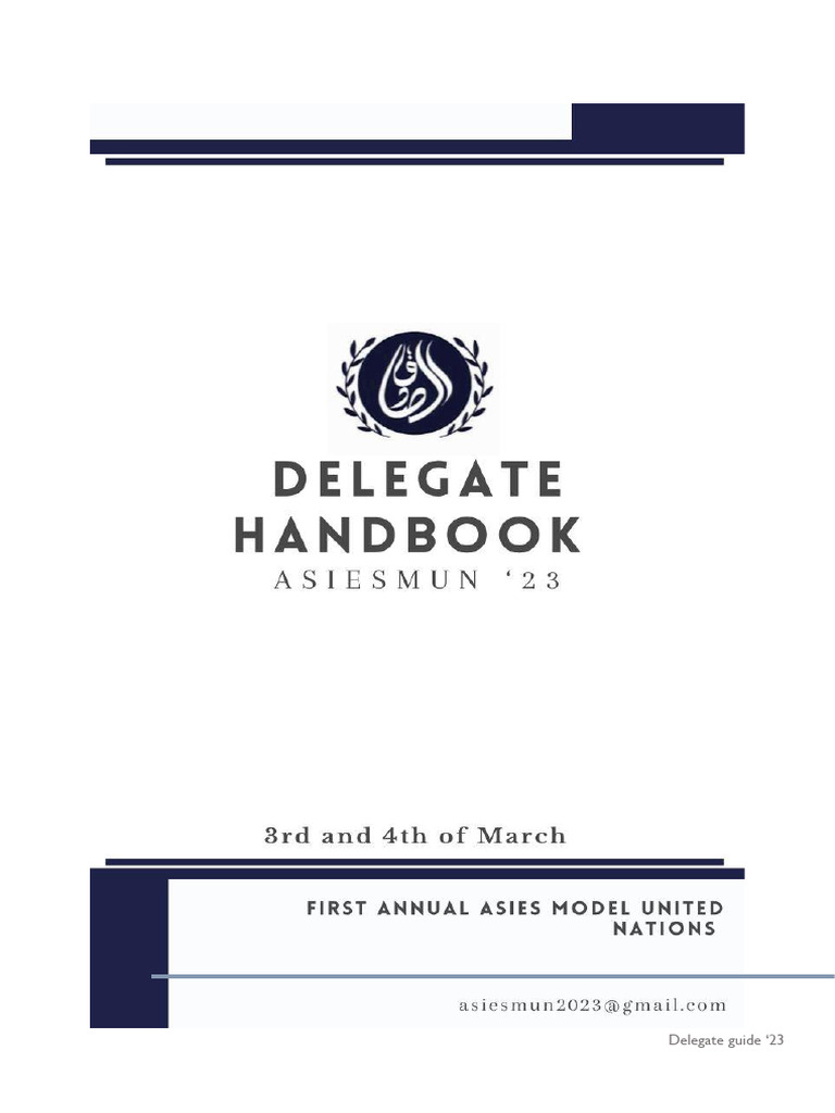 MUN Delegate Handbook 2023 | PDF | United Nations | International Relations