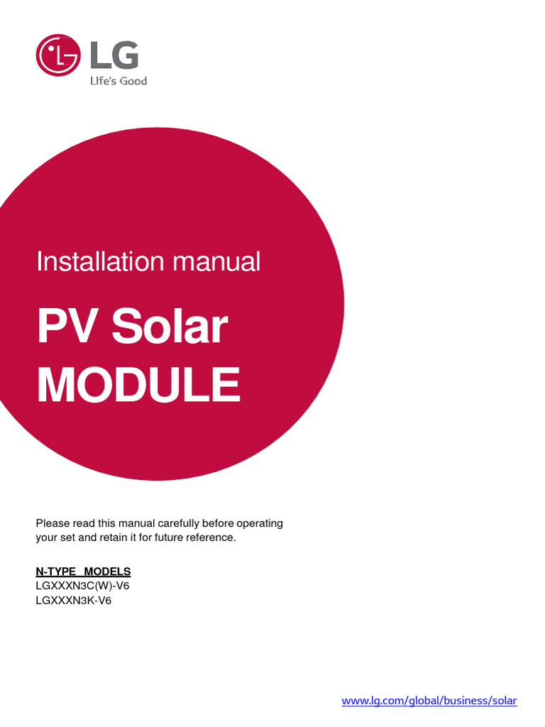 LG PV Solar Module | PDF