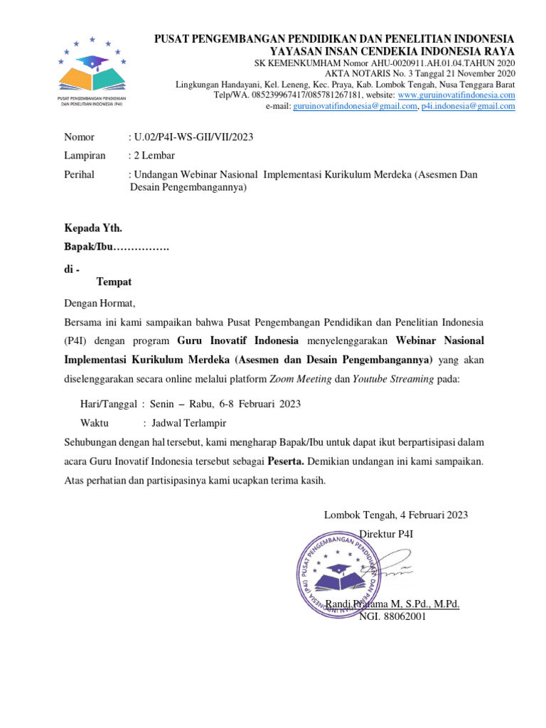 UNDANGAN WEBINAR (2) | PDF