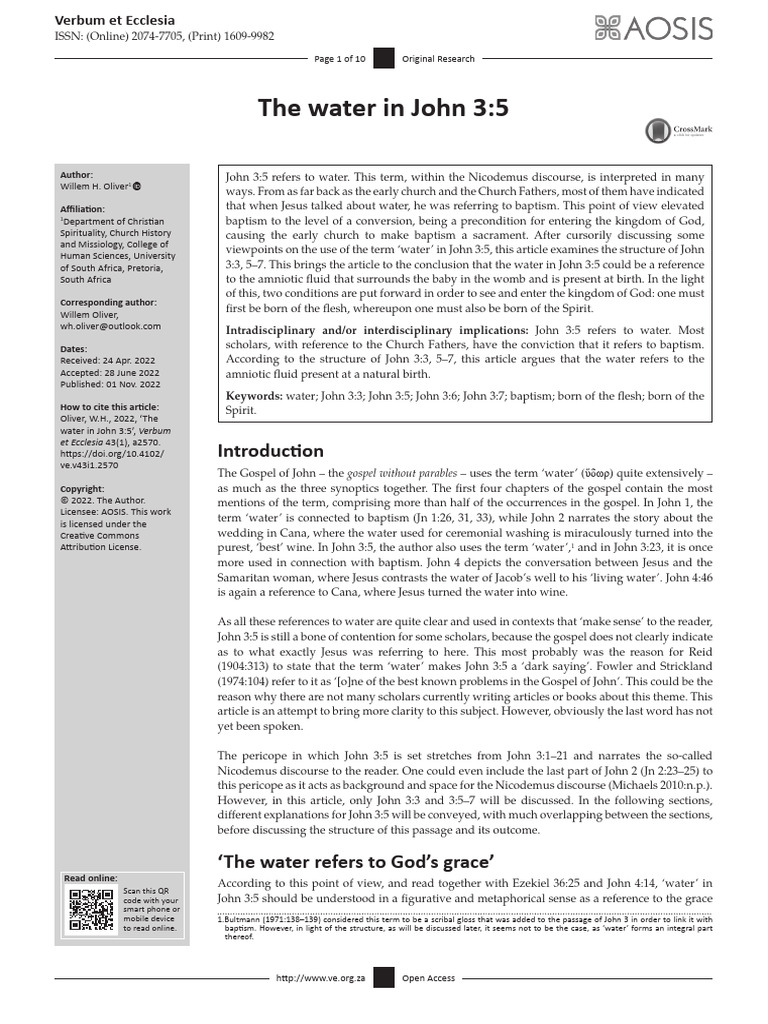 The Water in John 3 5 PDF