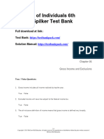 Taxation of Individuals 6th Edition Spilker Test Bank 1