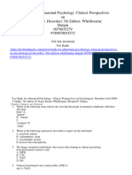 Test Bank For Abnormal Psychology Clinical Perspectives On Psychological Disorders 7th Edition Whitbourne Halgin 0078035279 9780078035272