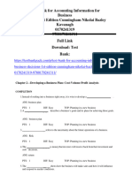 Test Bank For Accounting Information For Business Decisions 1st Edition Cunningham Nikolai Bazley Kavanagh 0170241319 9780170241311