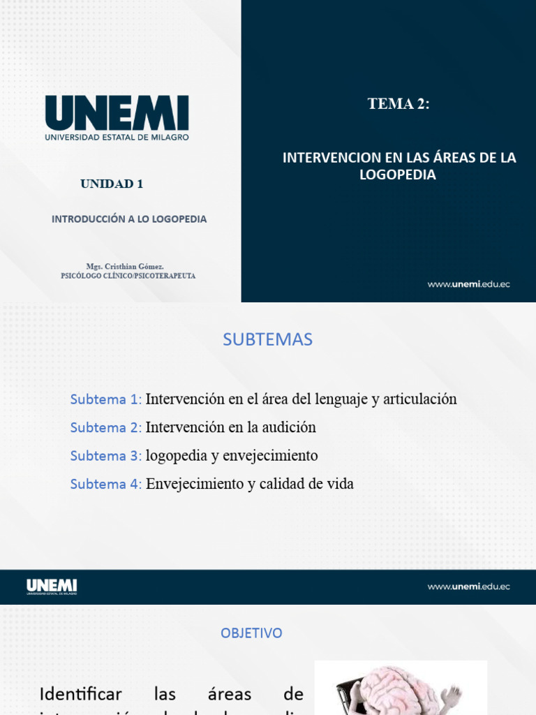 Logopedia Unidad 1 Tema 2 | PDF | Crecimiento personal y profesional ...