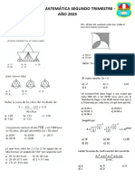 EXÁMEN DE MATEMÁTICA SEGUNDO TRIMESTRE. - 5to Secundaria