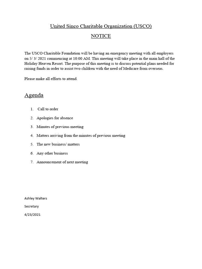 Notice with agenda edpm pdf