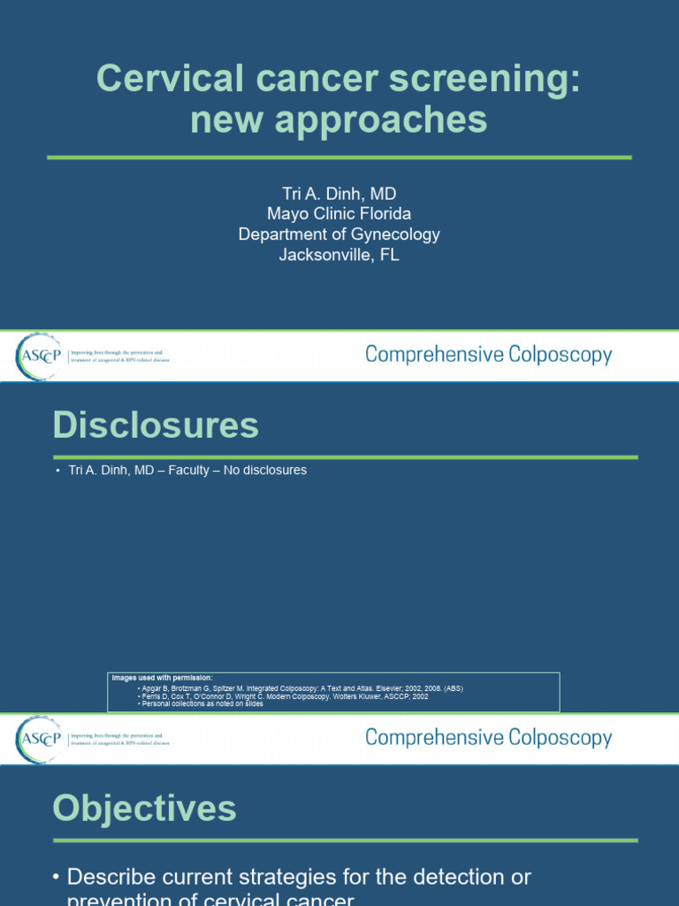 Cervical Cancer Screening New Approaches FINAL | PDF | Science ...