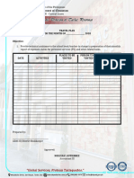 Travel Plan Format District Bookkeeper