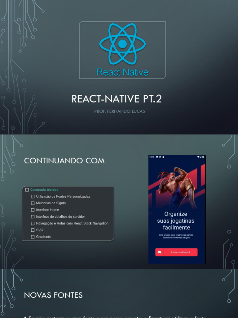 Instalação de Fontes no React Native | PDF | Computadores | Tecnologia ...