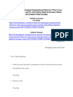 Test Bank For Managing Organizational Behavior What Great Managers Know and Do 2nd Edition Baldwin Bommer Rubin 0073530409 9780073530406