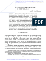 Globalizacion y Derechos Humanos El Orden Del Caos