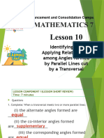 Math 7 - Lesson 10