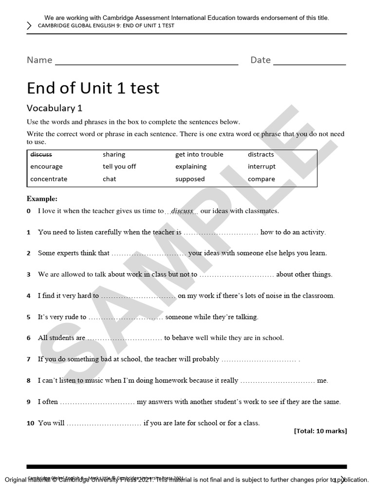 04 GE TR9 End of Unit Tests PDF