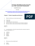 Test Bank For Biochemistry 8th Edition by Berg Tymoczko Gatto and Stryer ISBN 1464126100 9781464126109