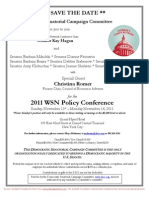 2011 WSN Policy Conference: Save The Date