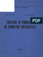 Culegere de Probleme de Geometrie Diferentiala - L. Nicolescu, G. Pripoae (1987)