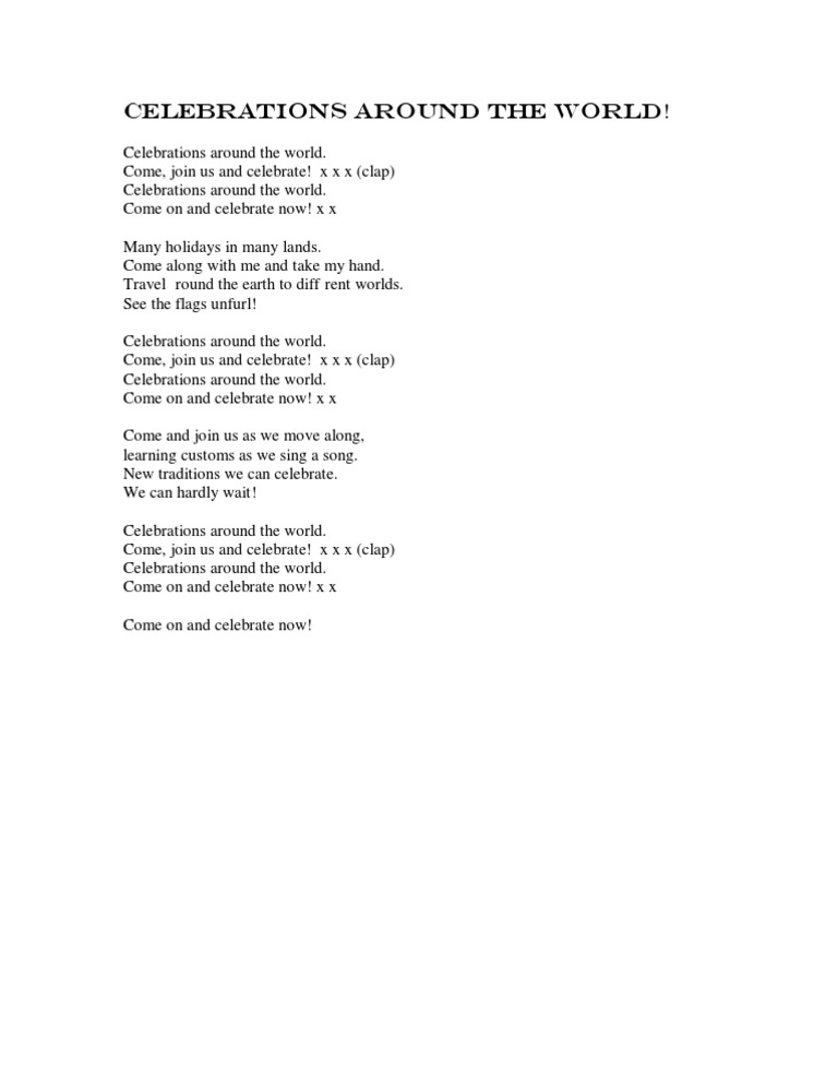 Celebrations Around The World PDF