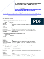 Test Bank for Essentials of Business Analytics 2nd Edition by Camm Cochran Fry Ohlmann Anderson ISBN 1305627733 9781305627734