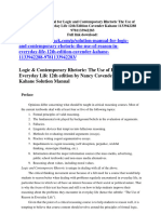 Solution Manual For Logic and Contemporary Rhetoric The Use of Reason in Everyday Life 12th Edition Cavender Kahane 1133942288