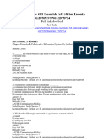 Test Bank For MIS Essentials 3rd Edition Kroenke 0132970759 9780132970754