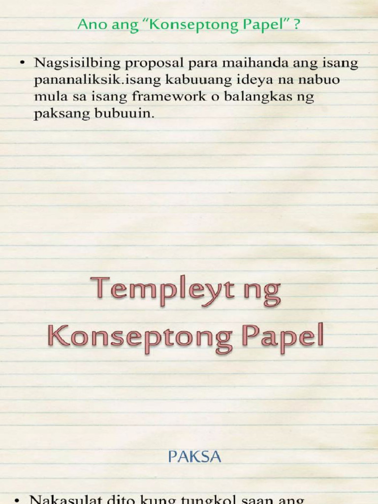 Konseptong Papel | PDF