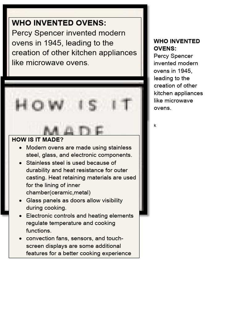 Who Invented Ovens? PDF