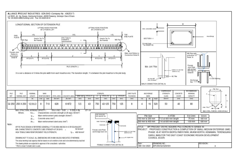 API 250 RC Pile Specifications | PDF