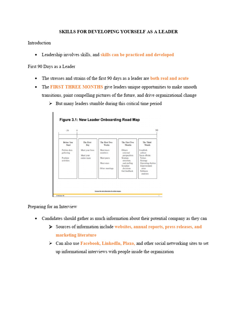 Chapter 3 Developing Yourself As Leader Pdf