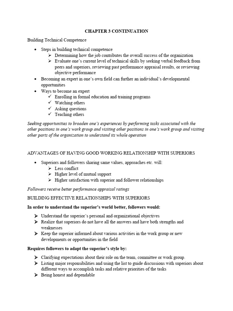 Chapter 3 - Technical Competence | PDF