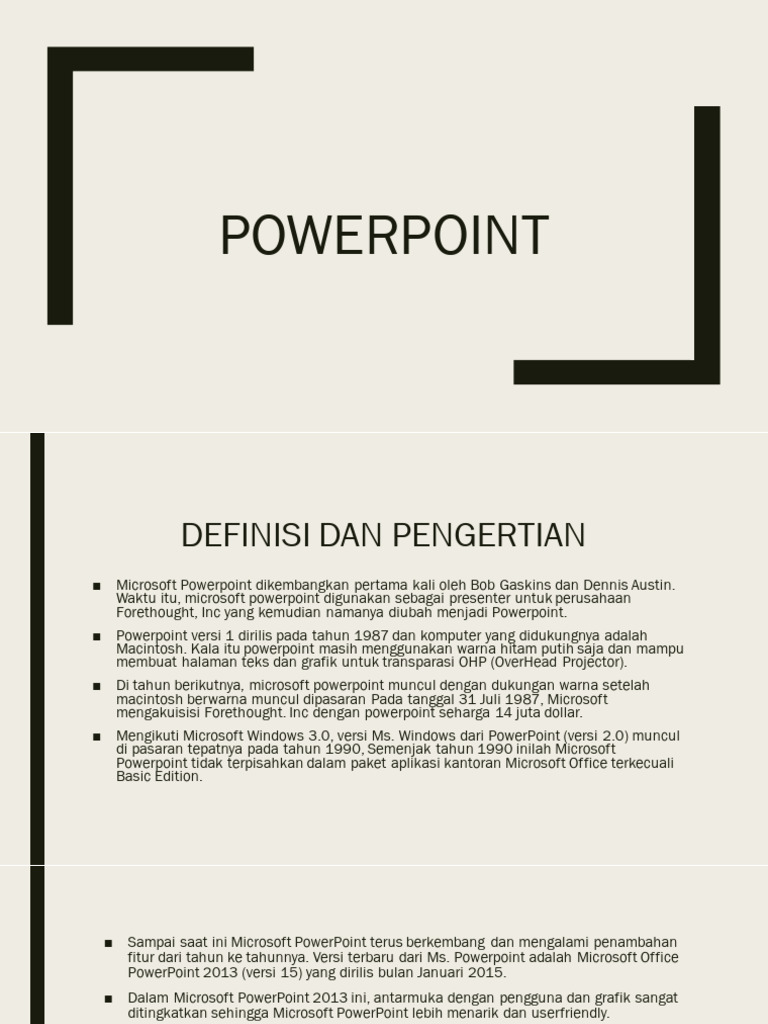 Versi Terbaru Microsoft PowerPoint 2013 | PDF | Komputer