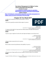 Test Bank For Operations Management 1st Edition Cachon Terwiesch 1259142205 9781259142208