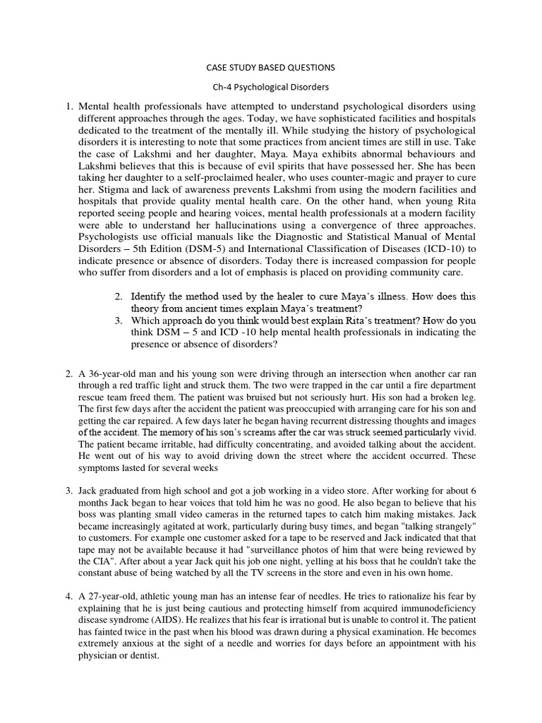 Case Study Based Questions | PDF