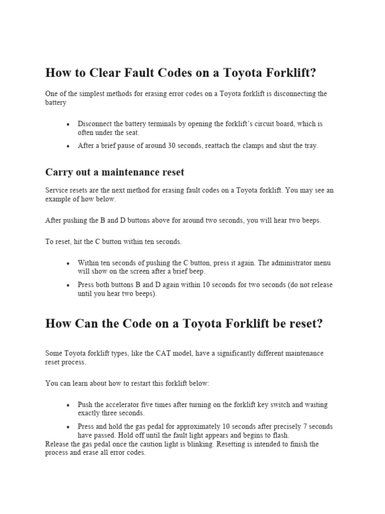 how-to-clear-fault-codes-on-a-toyota-forklift-pdf-finance-money