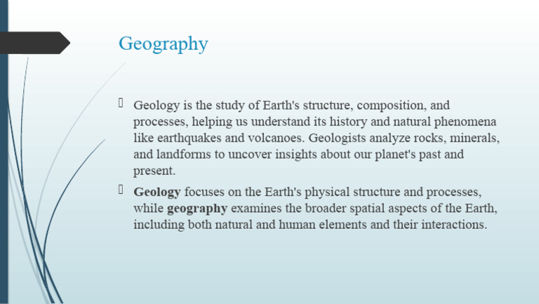 Understanding Geology and Geography | PDF | Science & Mathematics