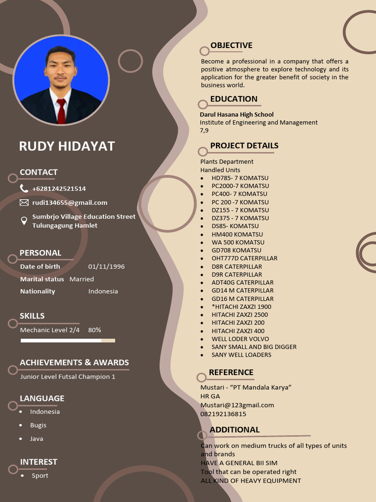 Rudi Hidayat CV (ENG) | PDF