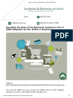 Electronic Commerce Act of 2000 (RA No. 8792) - ALBURO LAW
