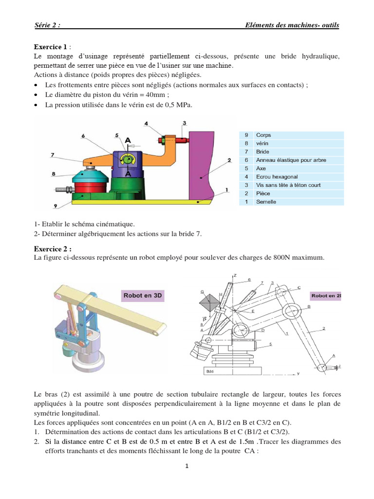 Éléments de machines-outils et exercices | PDF