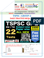 Daily Practice Mcqs - 14: TSPSC: Group-2