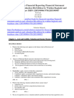 Test Bank For Financial Reporting Financial Statement Analysis and Valuation 8th Edition by Wahlen Baginski and Bradshaw ISBN 1285190904 9781285190907