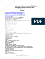 Test Bank for Foundations of Macroeconomics 6th Edition by Bade Parkin ISBN 0132831007 9780132831000