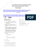 Solution Manual For Math in Our World 2nd Edition Sobecki Bluman Matthews 0077356659 9780077356651