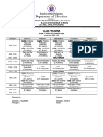 Bani NHS Class Program 2023 2024