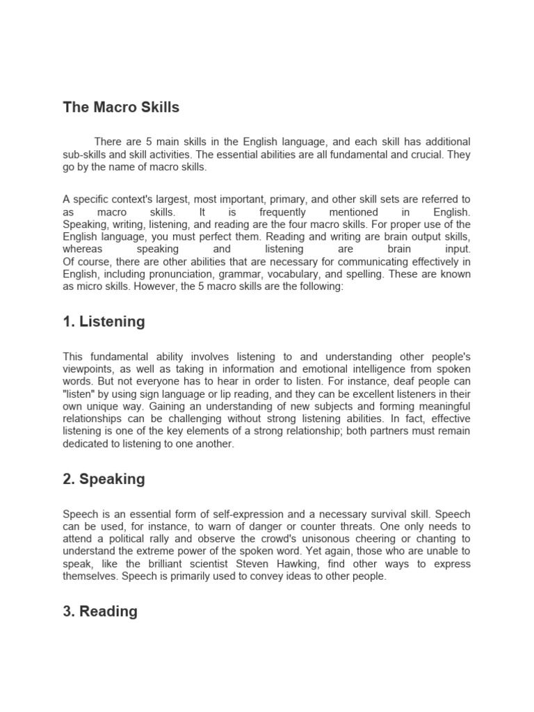 The Macro Skills PDF