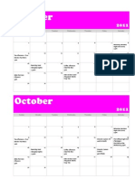 Proposed October Calendar